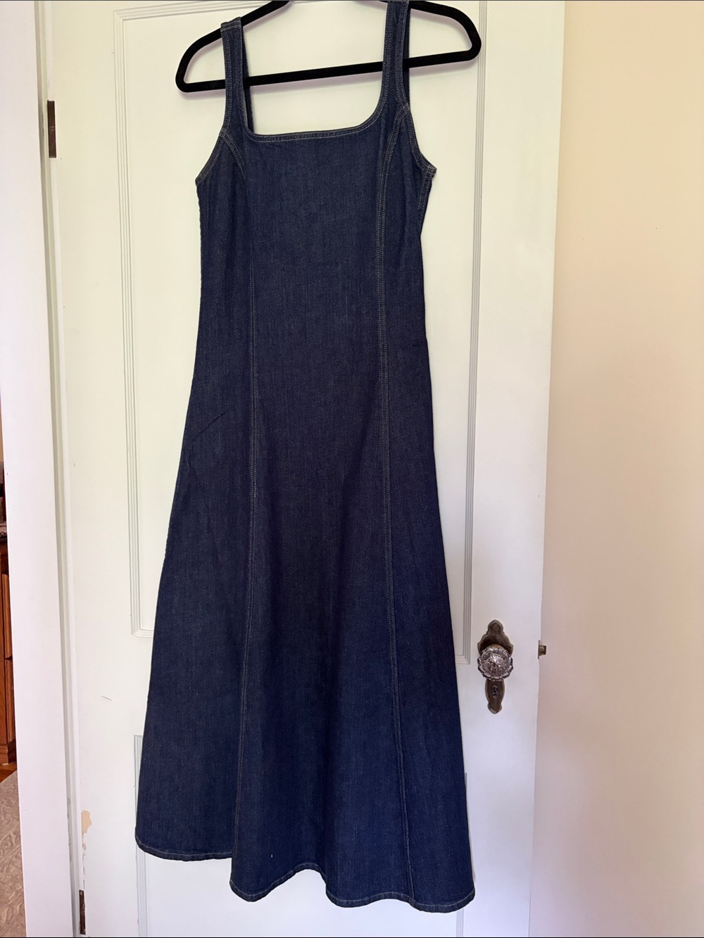 Madewell Dark Blue Denim Midi Dress